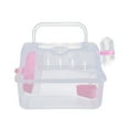 thumbnail image 2 of AURORA TRADE Hamster Travel Case with Food Bowl Running Wheel Multifunctional Portable Hamster Carrier Small Pet Crate Pet Supplies for Hamster Small Animals, 2 of 8