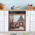 thumbnail image 1 of Christmas Santa Claus Dishwasher Magnet Cover Magnetic Refrigerator Wash Machine Cover Decal Decorative Appliances Sticker for Kitchen Home Cabinet Decor 23"x26", 1 of 6