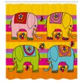 thumbnail image 3 of Ambesonne Animal Cartoon Shower Curtain, Funky Floral, 69"Wx75"L, Multicolor, 3 of 3