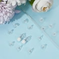 thumbnail image 4 of 1 Box 30Pcs Silicone Earring Backs Stud Earrings Back with Platinum Plated Brass Finding Droopy Comfor DIY t Soft Replacements Locking Secure Ear Nuts for DIY Studs Earrings, 4 of 5