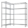 thumbnail image 4 of IVV NSF-Certified 57.8" Wide Wire Shelving Unit, 5-Tier Adjustable Heavy Duty Metal Storage Rack, 1500 lbs Capacity Shelves for Garage, Pantry, Kitchen, Restaurant (Chrome), 4 of 8