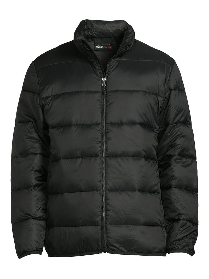 Swiss Tech Men's Packable Puffer Jacket, S-3XL, Windbreaker