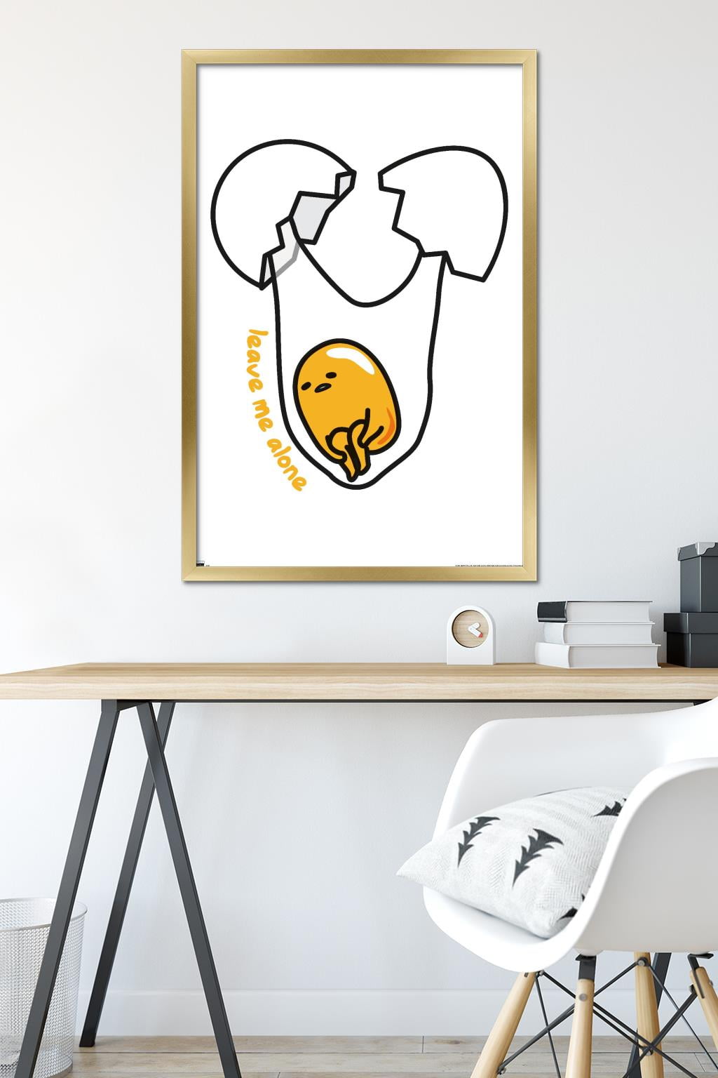 Gudetama - Leave Me Alone Wall Poster, 22.375" x 34" Framed