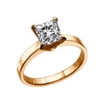 thumbnail image 2 of 1 Carat (DEW) Forever One Moissanite Engagement Ring Solitaire in 14K White Gold, 5.5MM D-F VS, 2 of 3