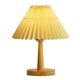 thumbnail image 2 of Lámpara de mesa regulable con pantalla de tela de lino para mesita de noche | Base de madera maciza, alimentación por USB, bombilla LED incluida | Lámpara de escritorio para oficina, sala de estar y, 2 of 7