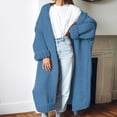 thumbnail image 2 of Hassda Clearance Knit Cardigan Sweaters Cardigan Sweaters for Women Plus Size Women's Autumn Winter Solid Color Long Oversized Loose Knit Sweater Cardigan S-3XL, 2 of 9