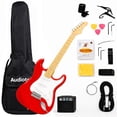 thumbnail image 1 of Guitarra Electrica AUDIOTEK con Amplificador 9V Y 5A Accesorios Incluidos Pua Correa Cable de Conexión Barra de Tremolo Herramienta de Ajuste Guitarras Musicales, 1 of 7