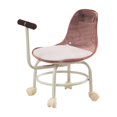 thumbnail image 4 of Lipstore Tabouret Roulant Bas Mobile Siège à Roulettes Rotation à 360 Degrés avec Roulettes Universelles Rose, 4 of 8