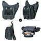 thumbnail image 5 of Bolso bandolera de hombro de lona vintage para hombre Bolso bandolera de patchwork de cuero en el pecho (03-1BLACKGREY) KAUKKO  FH03-1-Blackgrey, 5 of 5