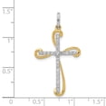 thumbnail image 4 of 14k Two-tone 1/6ct. Diamond Cross Pendant Q-PM5106-016-WYA, 4 of 4