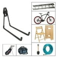 thumbnail image 4 of Wall Mount Storage Holder, Easy Organizing Non Slip Coating Garage Hooks 4Pcs With 2 Extension Cord For Bike, 4 of 8