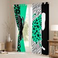 thumbnail image 3 of Homewish Fashion Butterfly Teens Curtains Pack of 2 (42x84 Each), Modern Zebra Cheetah Print Curtains Blackout, Chic Green Polkadots Bedroom Curtains, Curtains and Drapes Decor, 3 of 6