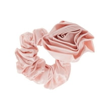 Unique Bargains 1 Pc Solid Color Rose Scrunchies Pink