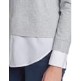 thumbnail image 3 of TOMMY HILFIGER  Womens Layered Long Sleeve Shirt L/Gray/White, 3 of 4
