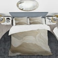 thumbnail image 2 of Designart "Dynamic Line Art Gold and Grey III" Minimalism Line Art Bedding Covert Set - Abstract Line Art Gold Abstract Bed Set With 2 Shams, 2 of 6