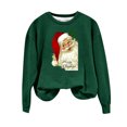 thumbnail image 2 of EGNMCR Chandail en Molleton de Noël pour Femmes Col Rond Manches Longues Mode Imprimé Sans Capuche, 2 of 4