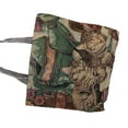 thumbnail image 2 of Bolso de lona vintage bordado de un solo lado para ir de compras y regalar con encanto étnico, 2 of 8
