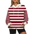 thumbnail image 7 of PuLe Hoodies Womens Casual Oversized Hoodies Striped Printed Plus Size Sweatshirts Long Sleeve Pullover Fall Clothes with Pocket, 7 of 7