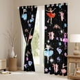 thumbnail image 3 of Homewish Colorful Ballet Princess Curtains Pack of 2 (42x84 Each),Chic Crown Diamond Curtains Blackout,Rainbow Cartoon Flower Bedroom Curtains For Girls Kids,Super Cozy Room Decor, 3 of 6
