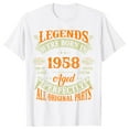 thumbnail image 3 of Birthday Vintage Legends Born in 1958 Old T Shirts Graphic Cotton Streetwear Short Sleeve Summer T-shirt Men, 3 of 6