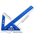 thumbnail image 4 of Aluminum Center Finder Square Ruler 4590 Degree Line Gauge for Woodworking - Inch, 4 of 7
