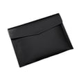 thumbnail image 1 of Carpeta de archivos de cuero de PU, portadocumentos, maletín de negocios portátil A4 expandible Negro, 1 of 9