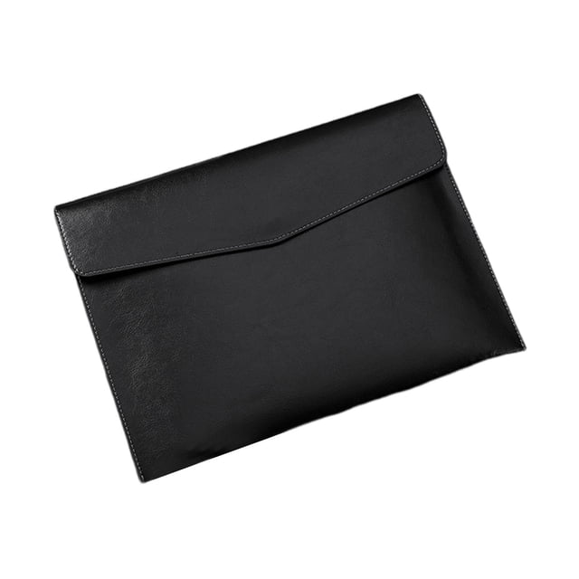 Carpeta de archivos de cuero PU shamjiam multifuncional gran capacidad suave Negro