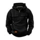 thumbnail image 1 of Blusa con capucha de manga larga para hombre, sudadera con cremallera lisa, sudadera con capucha para entrenamiento, sudadera deportiva con múltiples bolsillos para exteriores, chaquetas de invierno,, 1 of 4