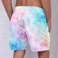 thumbnail image 4 of Ftwytp Swim Trunks for Men Elastic Waist Plus Size Beach Holiday Swim Shorts Casual Running Drawstring Colorful Tie Dye Print Board Shorts with Pockets, 4 of 4