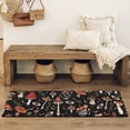 thumbnail image 4 of Colorful Mushroom Bird Black Pattern Bathroom Rugs Mat,Non Slip Microfiber Bathroom Rug,Rubber Backing,Soft Bathroom Mats for Bathroom Floor,Tub and Shower,47x17in(120x43cm), 4 of 5