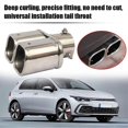 thumbnail image 5 of Dual Exhaust Tail Pipe Muffler Tip Bolt-on Square Slant Cut 25 inch Inlet, 5 of 5