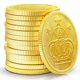 thumbnail image 1 of Monedas doradas de metal para casino ChargeDaddy, duraderas, 2,5 cm de diámetro, 1 of 6