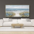 thumbnail image 2 of CDDposter Framed Wall Art for Bedroom Decor - Farmhouse Boho Beach Coastal Vintage Floral Ocean Wall Picture Daisy Flowers Sea Canvas Print Nautical Neutral Seascape Artwork for Home Living Room, 2 of 6