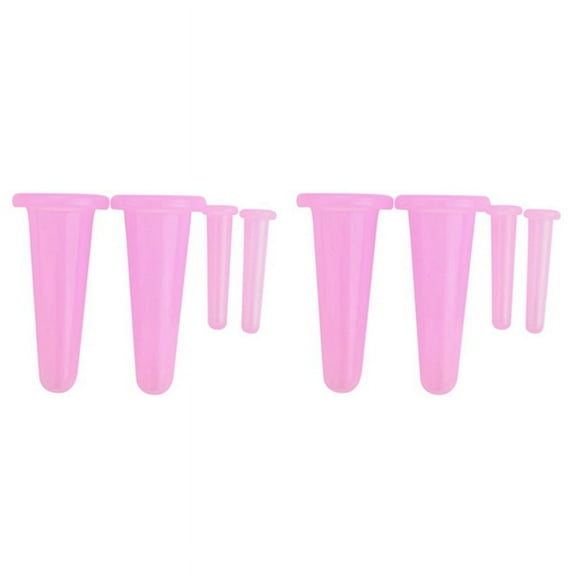 2 Sets (8) Natural Silicone Cupping Vacuum Face Push Oil Shujing Suction Face Artifact Pink