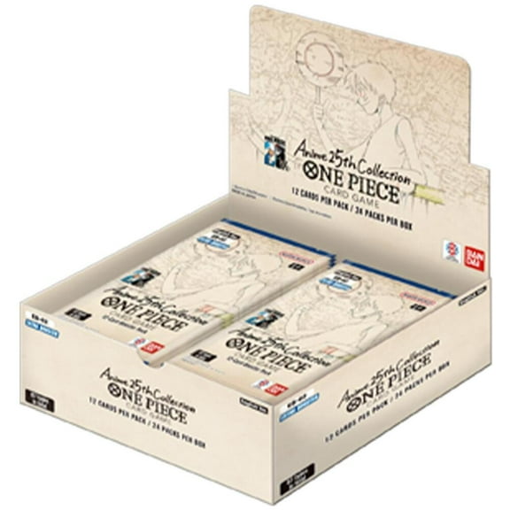 Bandai One Piece Trading Cards - Anime 25th Collection EB-02 - BOOSTER BOX [24 Packs]