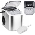 thumbnail image 1 of Máquina De Hielo Portátil De Encimera Con Asa Y Pala Maquina De Hielo De Bala Con 2 Tamaños De Hielo 8 Cubos En 6 Minutos Maquina Hielo De Limpieza Automática Para Bar y Fiestas, 1 of 7