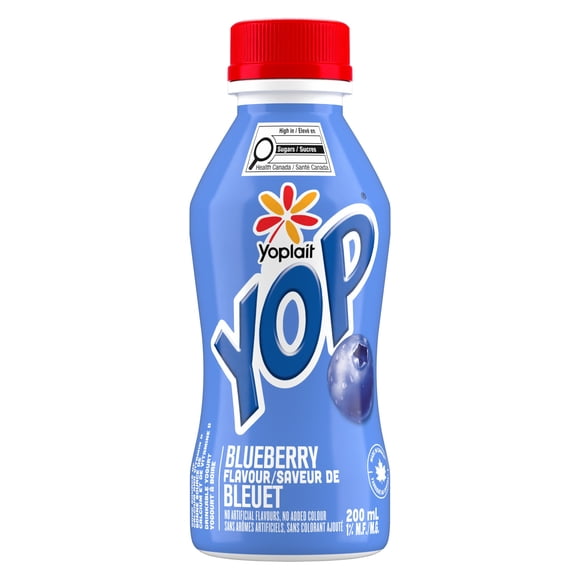 Yoplait Yop Yogourt à Boire 1 %, Bleuet, Collations pour Enfants, 200ml