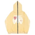 thumbnail image 1 of Sudadera con esternón oscura Y2K europea y americana, sudaderas con capucha para hombres y mujeres, pareja gótica, sudadera con cremallera larga de gran tamaño Harajuku, 1 of 5