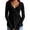 A-Black294, variant on Women T-Shirt Lace Ribbed Knit Wrap Crossover Front Pullover Top Slim Daily Dating Commuting Wear