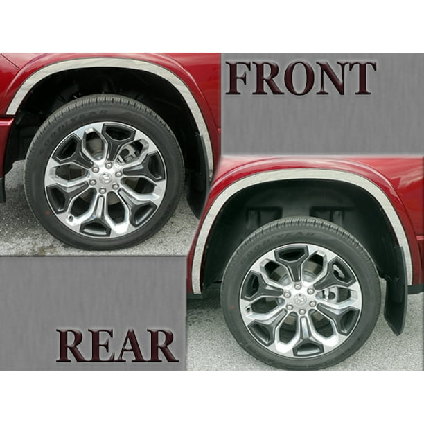 Stainless Steel Wheel Well Trim 4Pc Fits 20192020 Ram Trucks Ram