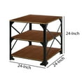 thumbnail image 3 of Vintage Industrial Antique Bronze Home Office Wood Desk, 3 of 7