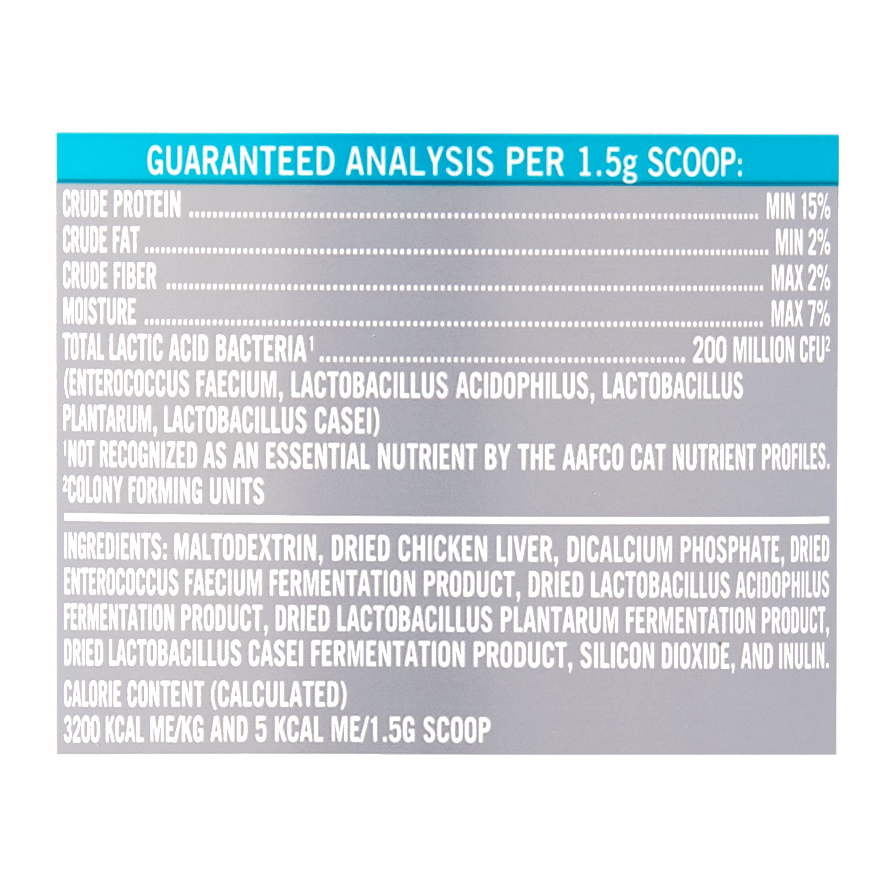 Pure Balance Pro+ Probiotic Care for Cats, Digestion Supplement Powder, Chicken Liver Flavor, 60 Servings