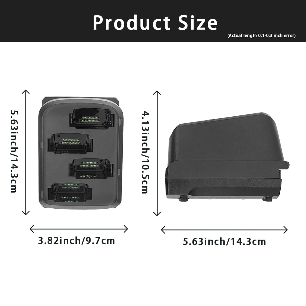 4-Slot Battery Charging Cradle Kit for Zebra MC9300,Android Barcode Scanners | (Power Supply Included)