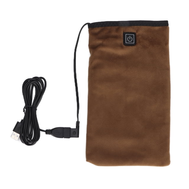 Electric Warming Mitts, 3 Settings Heated Beauty Hand Mittens USB For SPA Hand Care Brown