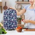 thumbnail image 3 of HELLHERO Coffee Machine Dust Cover Floral Pattern Deep Blue 1pc Dustproof Waterproof for Household Users, 3 of 6