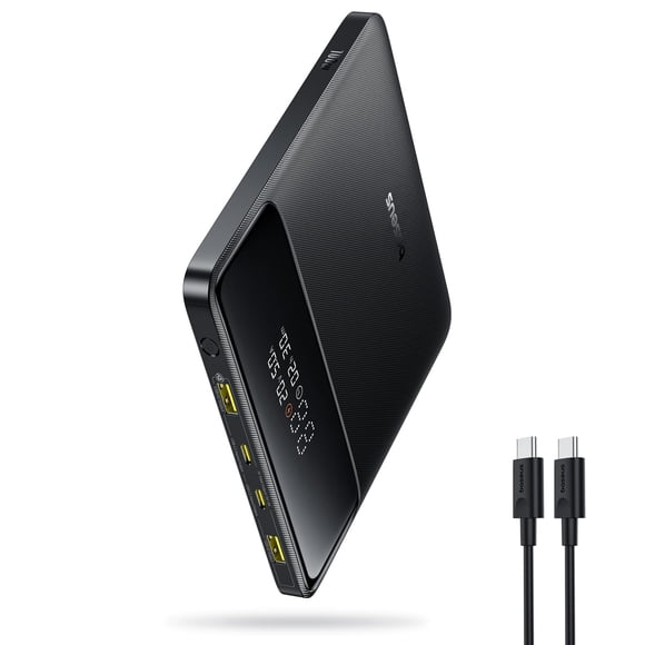 Baseus Laptop Portable Charger 100W 20000mAh, Blade Travel Power Bank Fast Charging 2 USB-C & 2 USB-A Port, Steam Deck Battery Pack for MacBook iPad