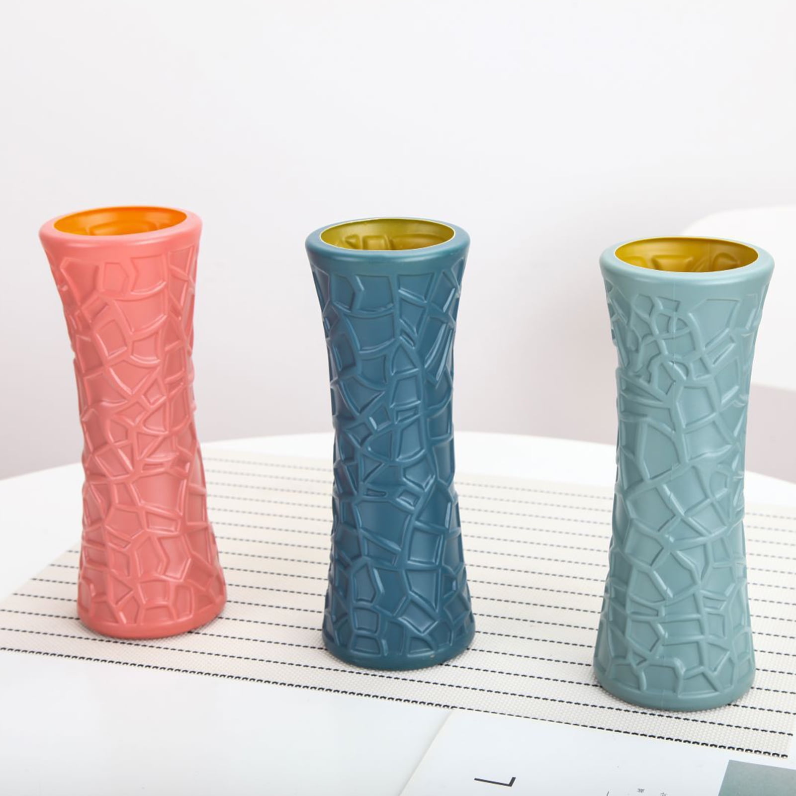 Details about   Plastic Flower Vase Creative Nordic Decoration Home Imitation Ceramic Vases Deco 