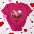 thumbnail image 4 of Kinrui Valentine Shirts for Women Short Sleeve Tshirt Valentines Gifts Cute Love Heart Valentines Gifts Tops, 4 of 6