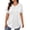 White, variant on CBASIHI Womens Plus Size Summer T Shirts with Pockets- Henley Neck Flowy Oversized Casual Trendy Stretchy Tunic Tops Blue Size 2XL-5XL