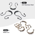 thumbnail image 4 of Emlimny Shower Curtain Hooks, 12 Pcs Shower Curtain Rings, Stainless Steel Roller Rust-Resistant Balance Sliding Anti-Drop Double Shower Hooks for Curtain Bathroom Shower Curtains (Black), 4 of 6